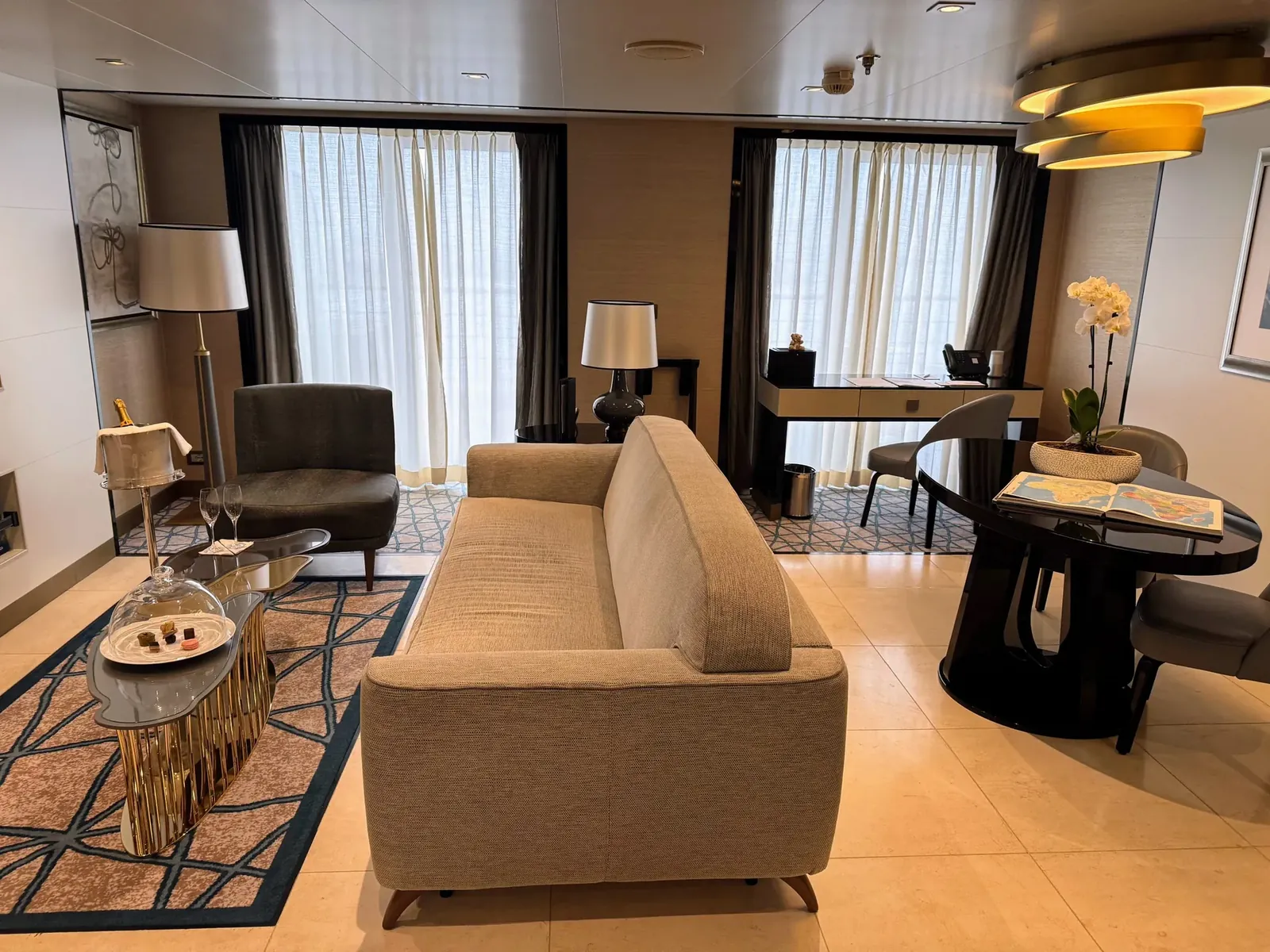 Onboard luxury suite interior