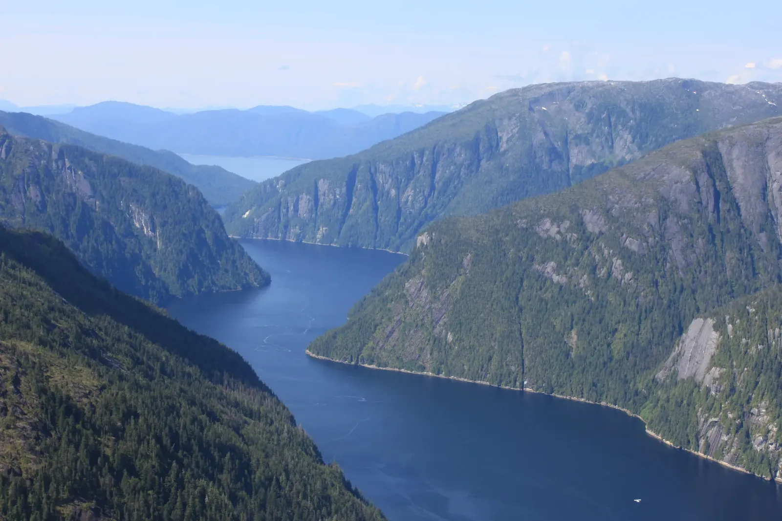 Aerial view of Misty Fjords National Monument near Ketchikan