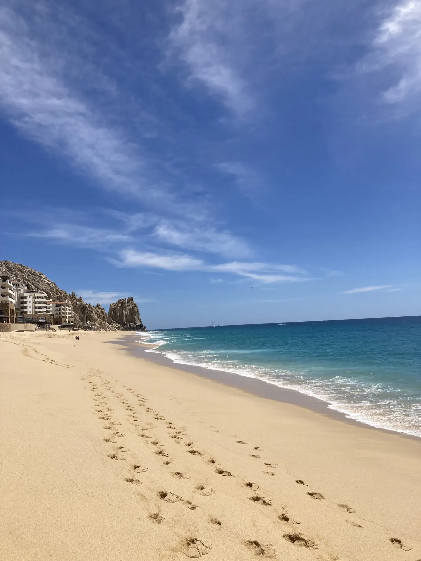 Sunlit coastline in Cabo San Lucas