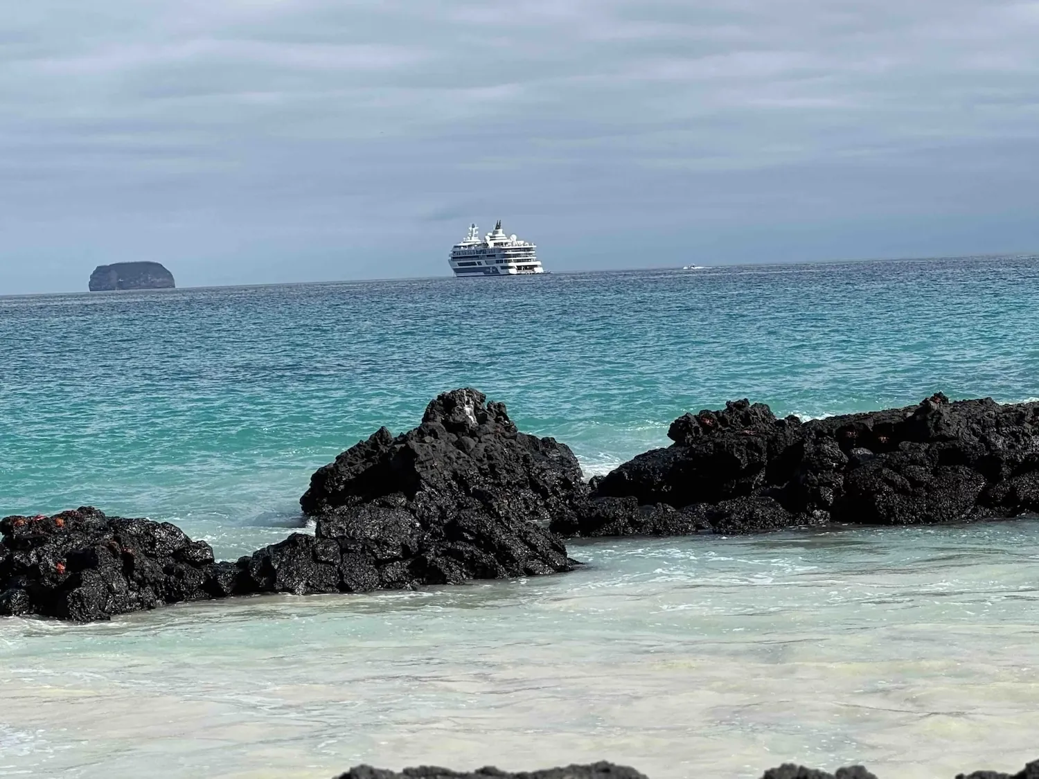 Celebrity Flora at anchor