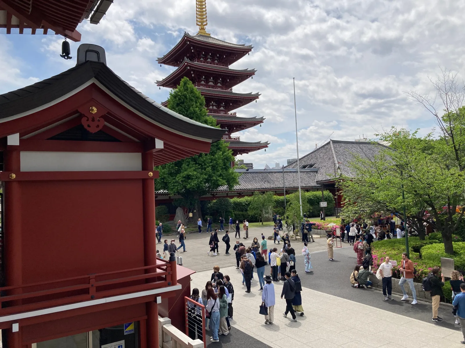 Five-story pagoda at Sensō-ji temple in Asakusa, Tokyo