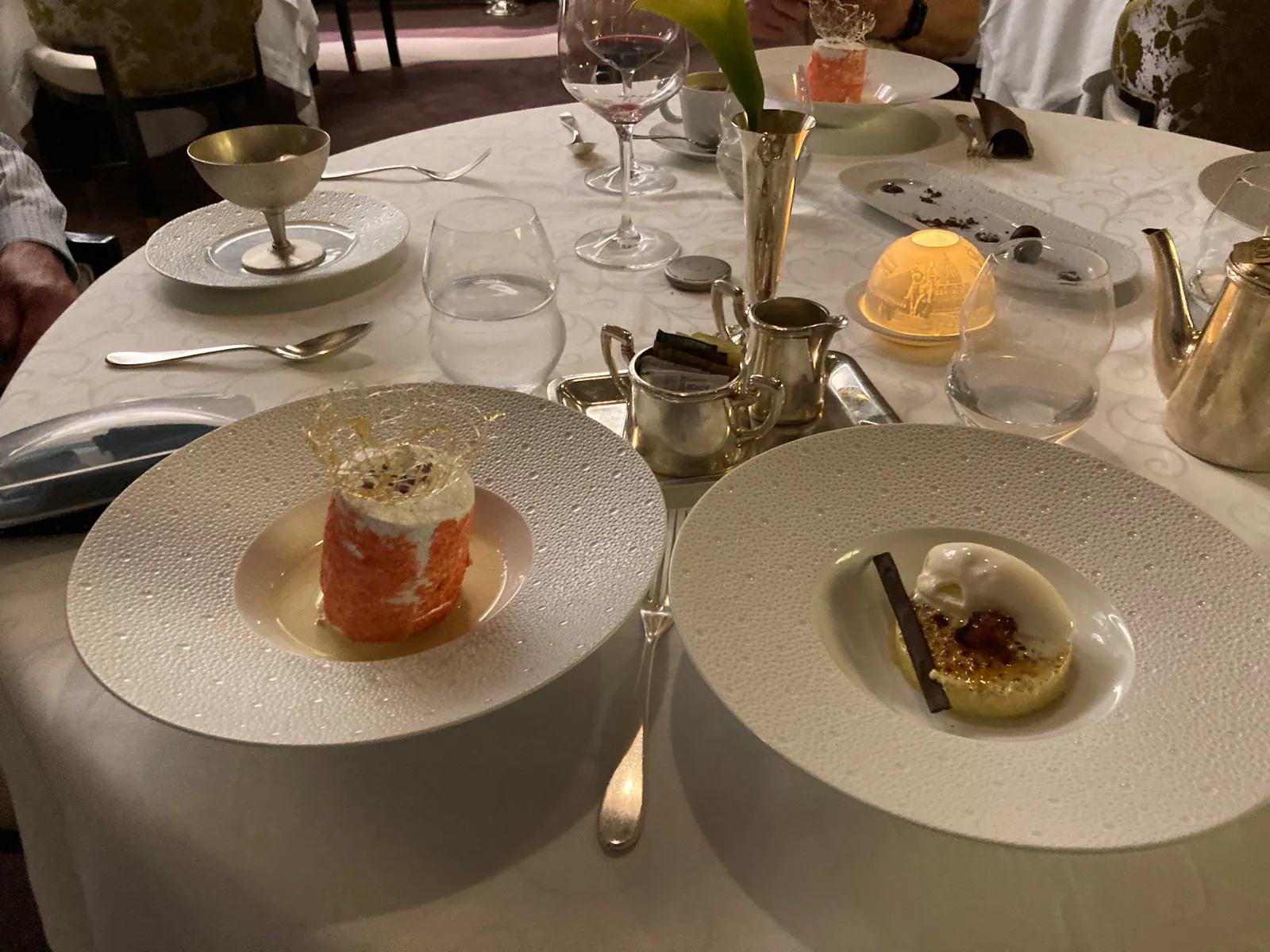 Plated dessert duo aboard Regent Seven Seas